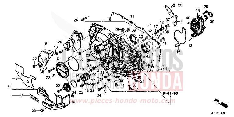 KURBELGEHAEUSEABDECKUNG (CRF1100D/D2/D4/DL/DL2/DL4) von Africa Twin DCT MAT BALLISTIC BLACK METALLIC (NHA86) von 2020